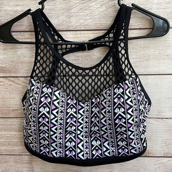 SWIMSUITS FOR ALL SWIM SEXY BIKINI TOP IN BLACK PRINT - Picture 2 of 4